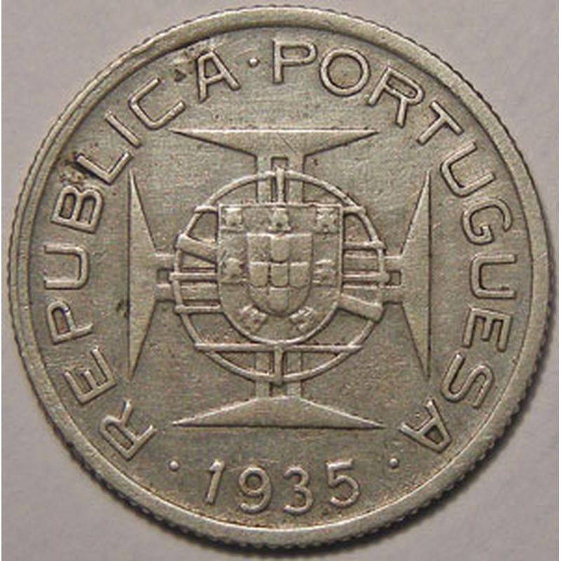 Monnaie Étrangère, Mozambique, 2.5 Escudos 1935 Monnaies serapportantà Symbole Escudo Porruguais 
