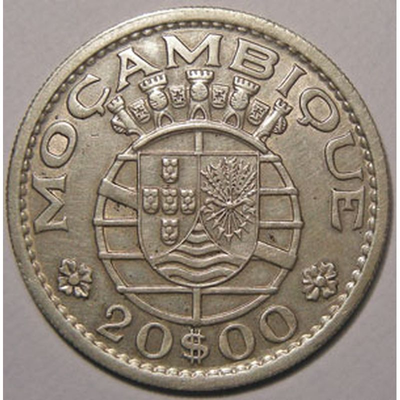 Monnaie Étrangère, Mozambique, 20 Escudos 1952 Monnaies Du destiné Symbole Escudo Porruguais 