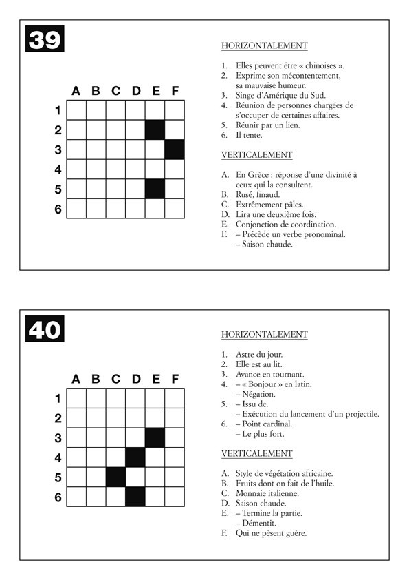 Mots Croisés Au Cycle 3 - Scop Les Editions Buissonnieres destiné Mots Mã©Les Noel Cycle 3 