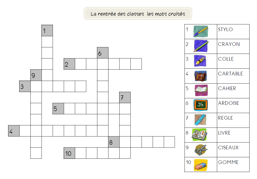 Mots Croisés Gratuits À Imprimer Cycle 3 - Primanyc destiné Jeux De Mots Mots Croisã©S