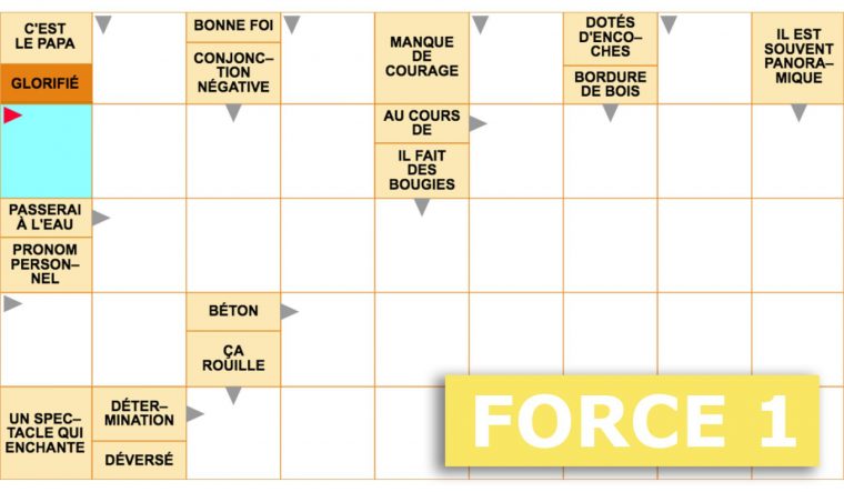 Mots Flã©Chã©S Gratuits – Force 1 – 8 Juillet 2021 encequiconcerne Mots Flã©Chã©S Geants Notre Temps Force 1