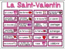 Mur De Mots - Vocabulaire Thématique St-Valentin avec Mots Cachã©Es St Valentin Gratuit