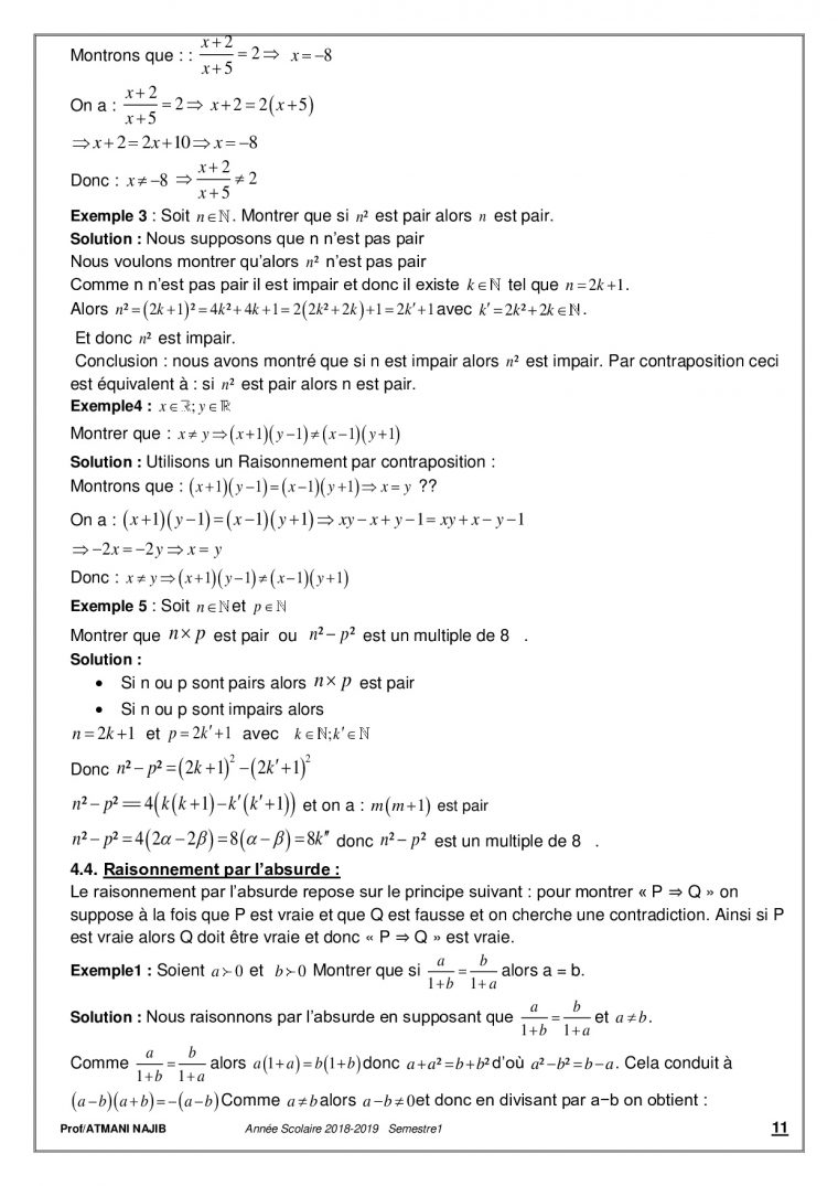 Notions De Logique – Cours Et Exercices Corrigés – Alloschool avec Corriges Test Parlement Europeen Logique