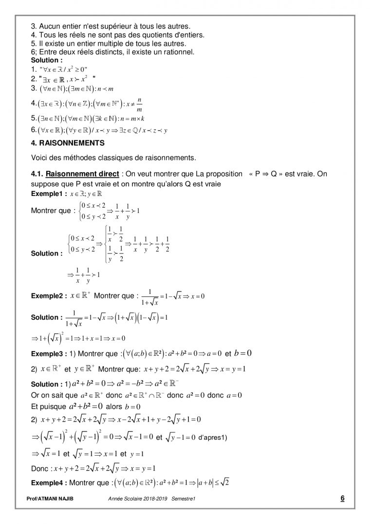 Notions De Logique – Cours Et Exercices Corrigés – Alloschool avec Corriges Test Parlement Europeen Logique