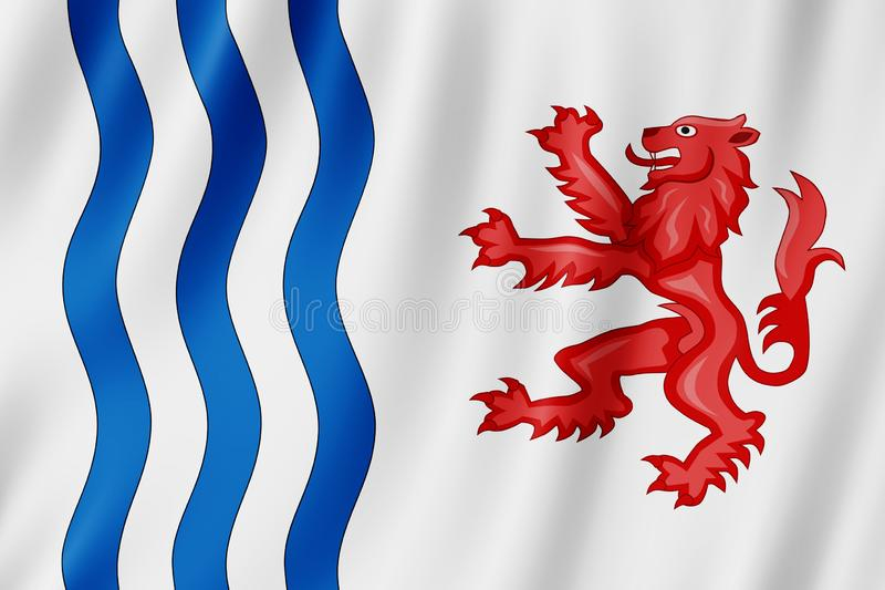 Nouvelle-Aquitaine Region Of France Flag Textile Cloth intérieur Nouvelle Aquitaine Vector