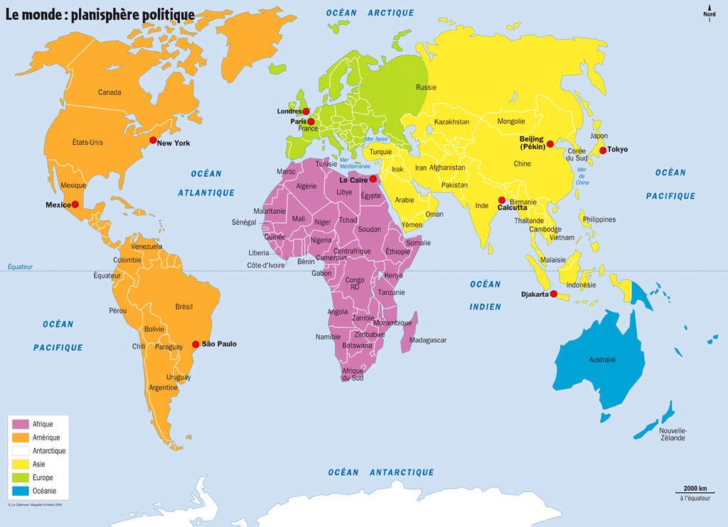 Nouvelle Carte Du Monde - Arts Et Voyages concernant Carte Du Monde Continent 