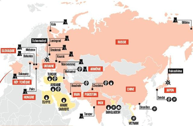 Nucléaire: Alerte Aux Tchernobyl Bis! - L&amp;#039;Express L&amp;#039;Expansion à Centrales Nuleaires Carte 