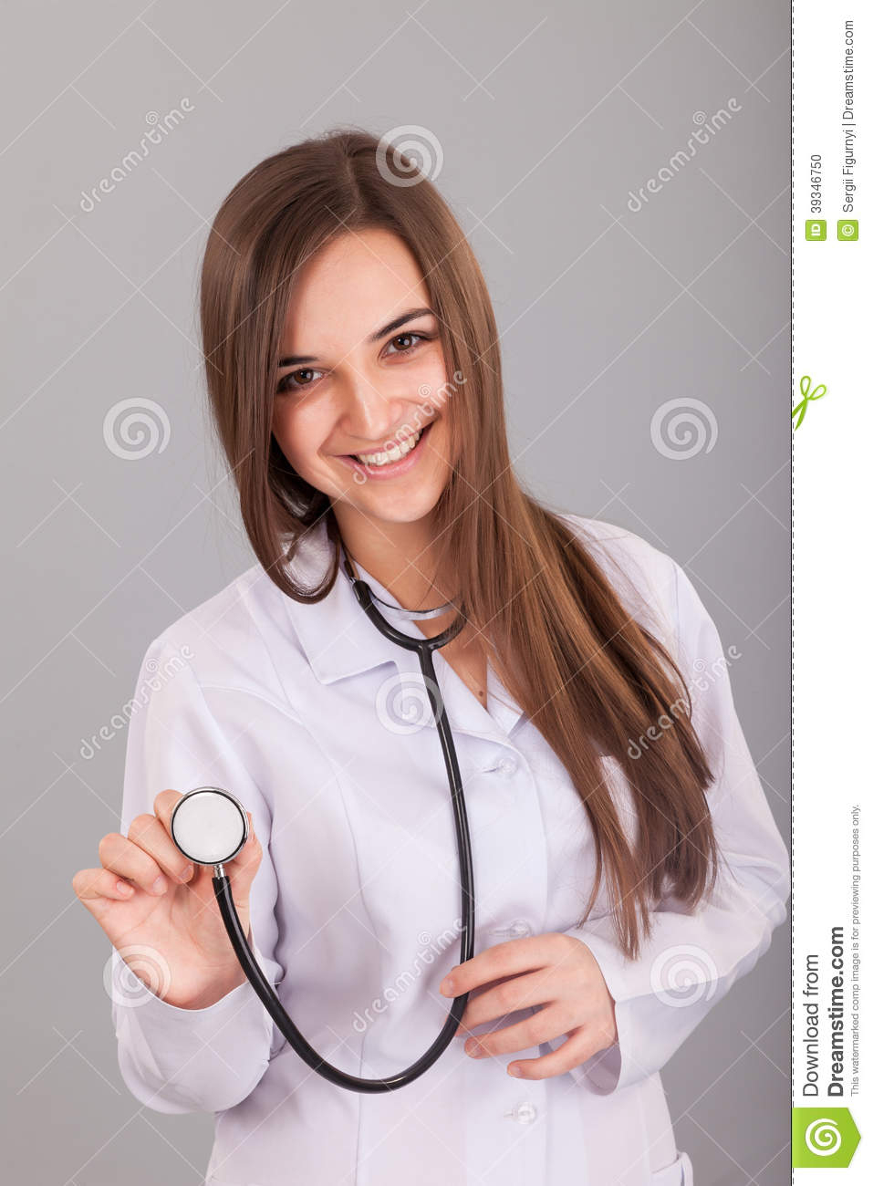 Nurse Holding Stethoscope Stock Photo. Image Of intérieur Stethoscopeexamnurse 