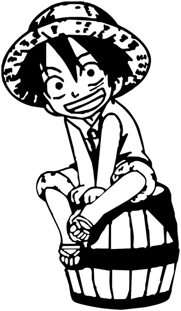 One Piece -- Monkey D Luffy Chibi Anime Decal Sticker For à Dessin Animã© Camions 