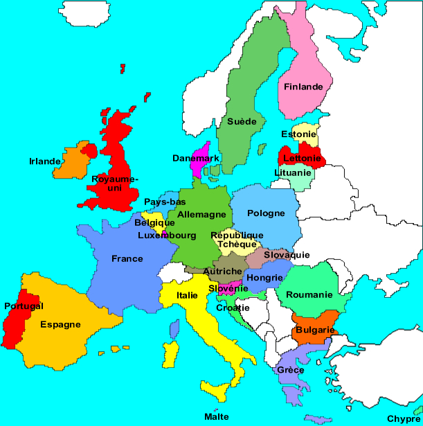 Pays Union Européenne Archives - Voyages - Cartes dedans Map De L&amp;#039;Europe Avec Pays
