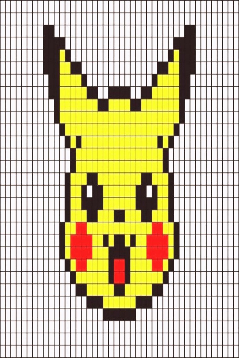 Pikachu Panosundaki Pin concernant Dessin Quadrillage Fortnite