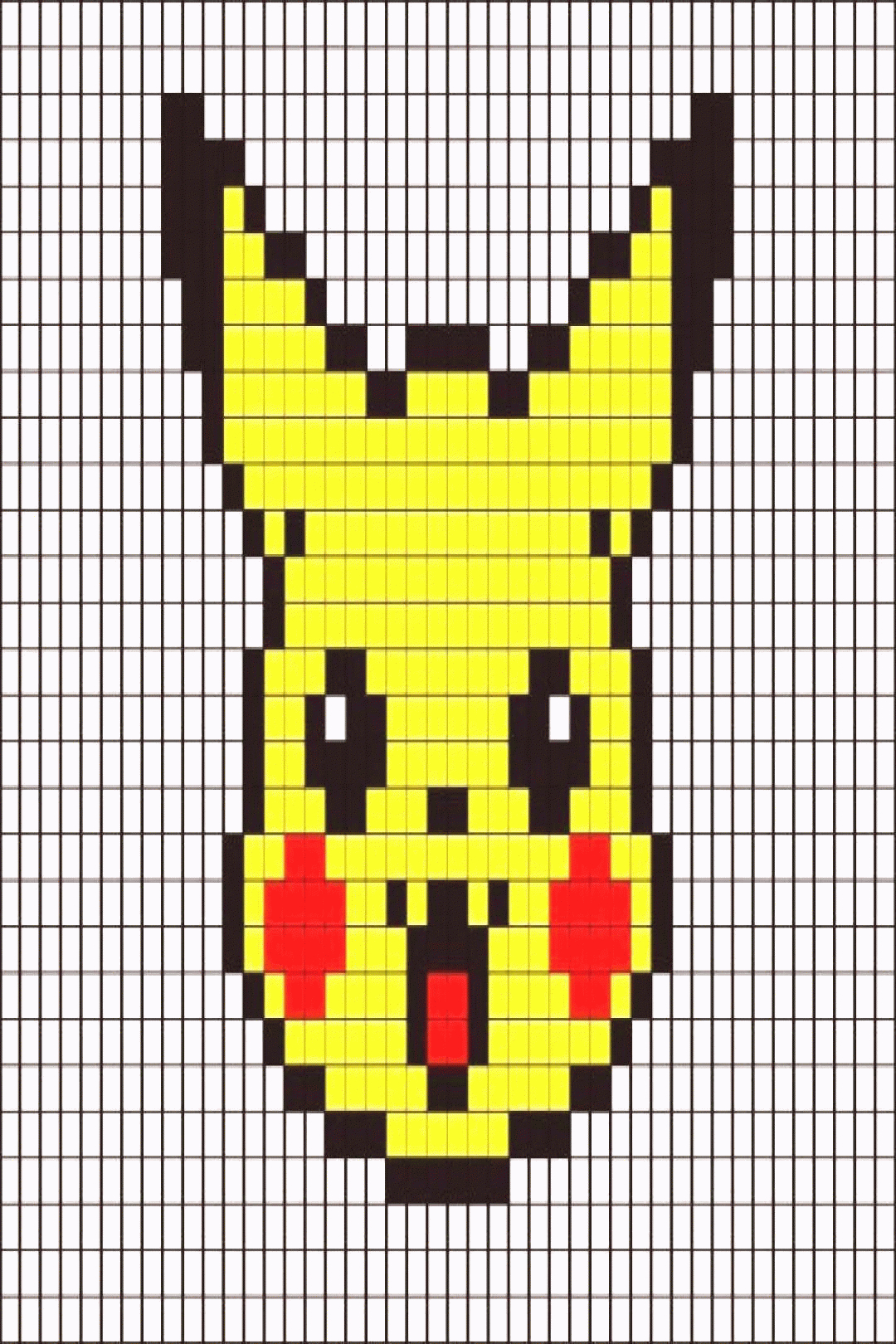 Pikachu Panosundaki Pin concernant Dessin Quadrillage Fortnite 