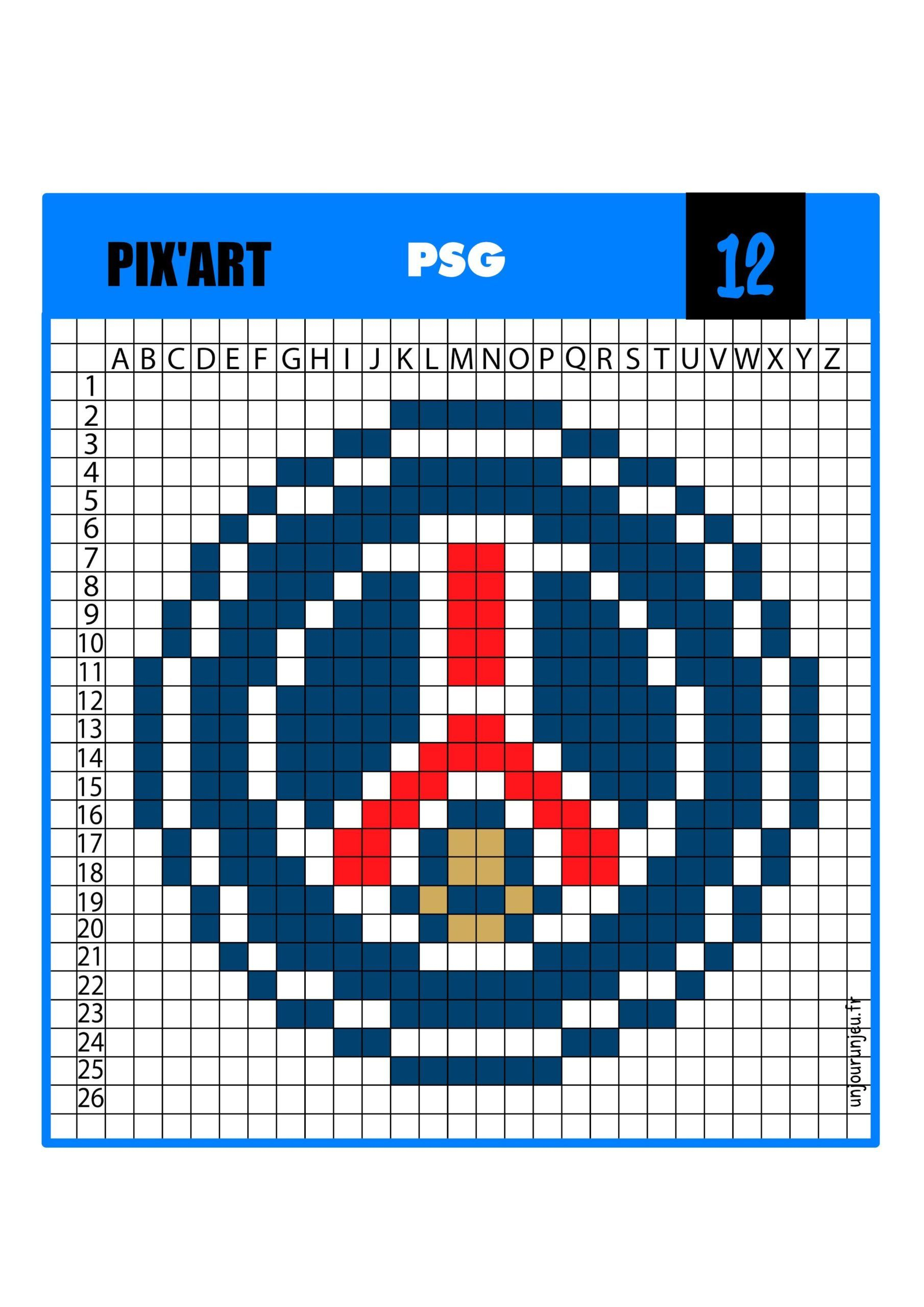 Pixel Art Logo Foot Psg Facile - Meilleures Idées De serapportantà Pixel Art Football Logo Marseilles Petit 