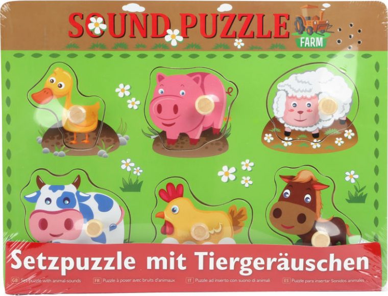 Puzzle À Poser «Bruits D'Animaux» – Achatvente Small Foot concernant Bruits Danimaux Fle