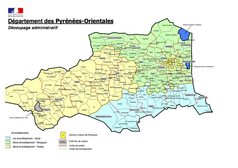 Pyrénées-Orientales : Les Limites Des Arrondissements tout Decoupage Administratif Dugabon