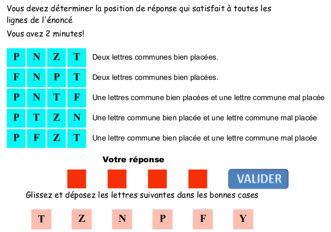 Qcm-Concours-Gratuits: Test Du Carré Logique (Mastermind pour Corriges Test Parlement Europeen Logique 