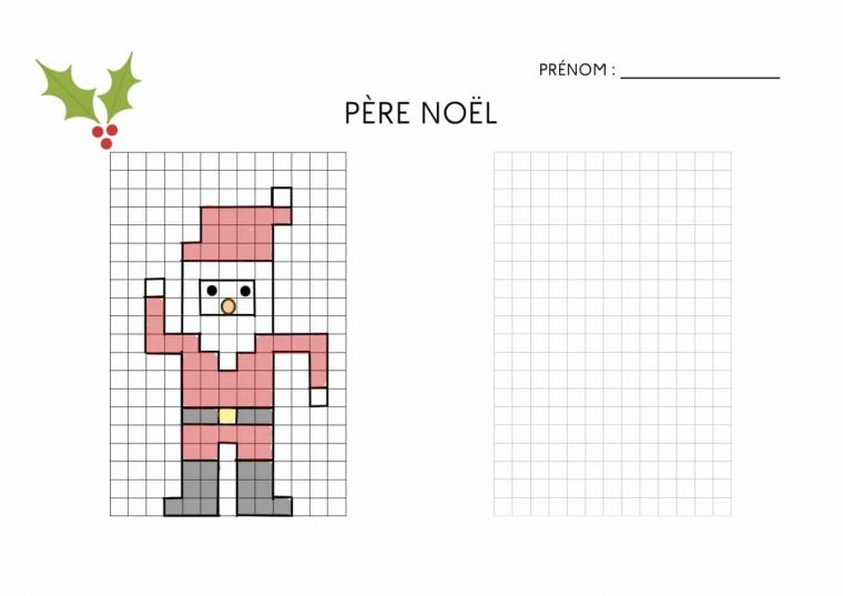 Quadrillages De Noël (Dessin Et Géométrie) – Mathématiques avec Etoile Parfaite A Imprimer