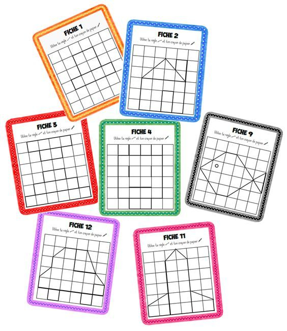 Reproduction De Figures  Géométrie Ce1, Quadrillage Ce1 avec Reproduction De Polygones Sur Quadrillage 