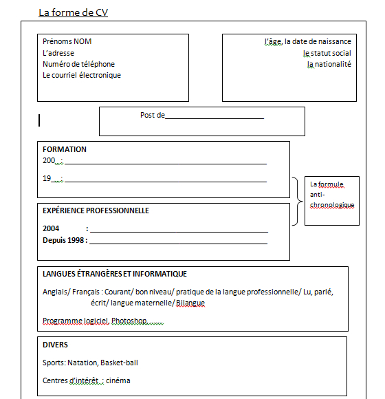 Resume Format: Cv En Forme De Livre avec Modã¨le Pixel  Fiche Prã©Paration 