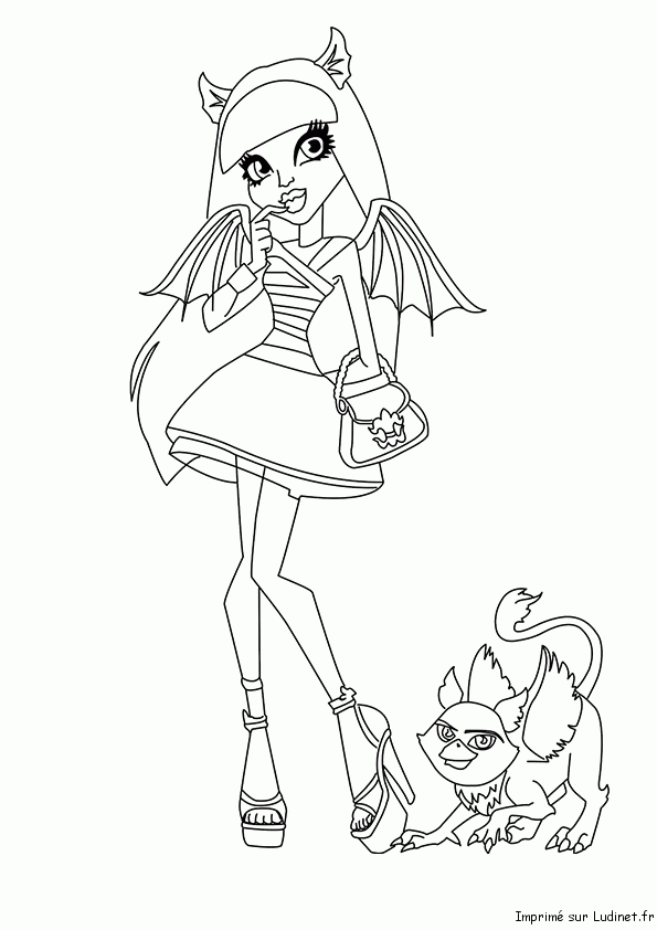 Rochelle Goyle Est Un Coloriage De Monster High à La Rochelle Coloriage 