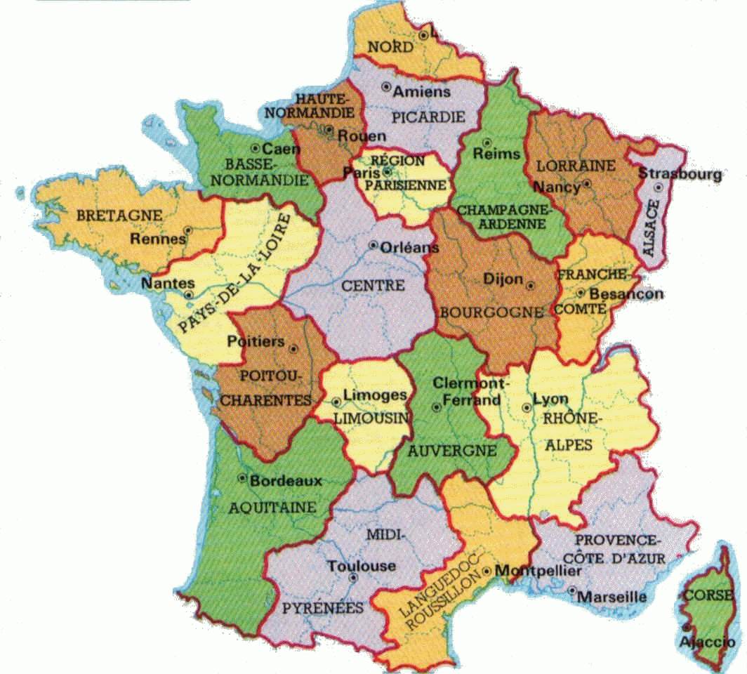 Situation Géographique intérieur Carte Geografique France 