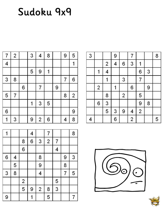 Sudoku 9X9 N°2 Pour Enfant À Imprimer pour Coup D. Oeil  Point  A  Relier   Pour  Adule 