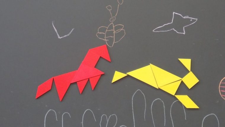 Tangram En Maternelle  Primanyc destiné Tangram Pierre Et Le Loup