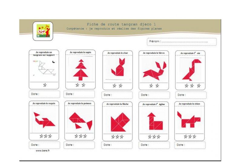 Tangram – Materestelle pour La Classe Du Luccia Sã©Quence Tangram