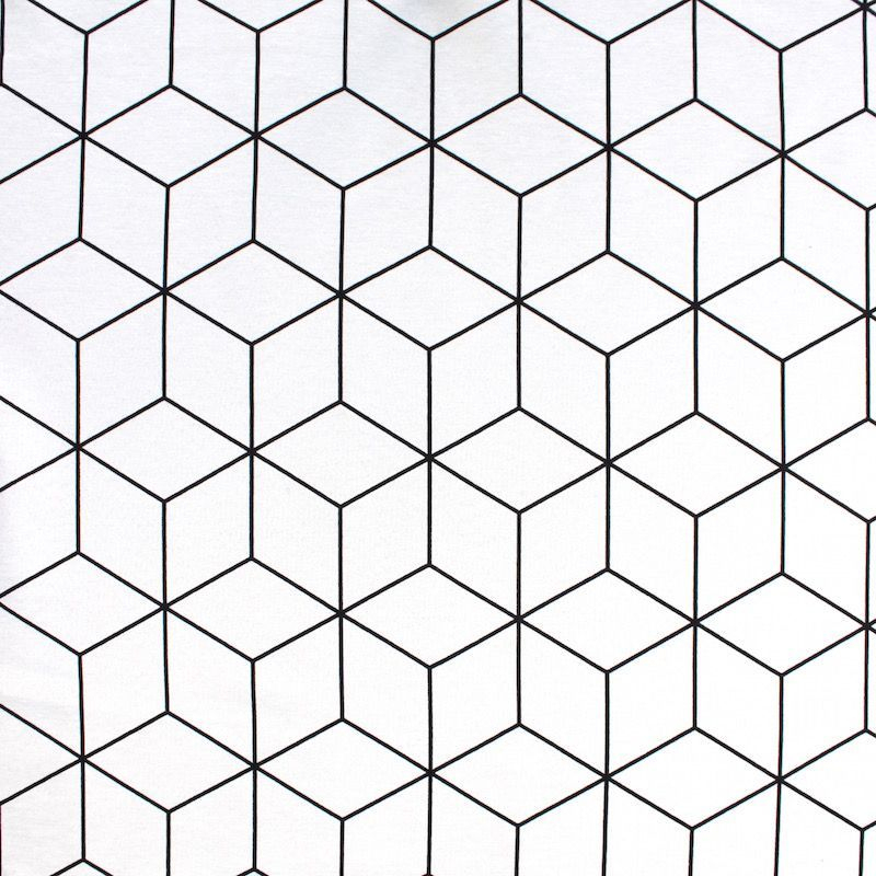Tissu D&amp;#039;Ameublement À Motif Géométrique Noir Et Blanc intérieur Schema Cubes Noir Et Blanc 