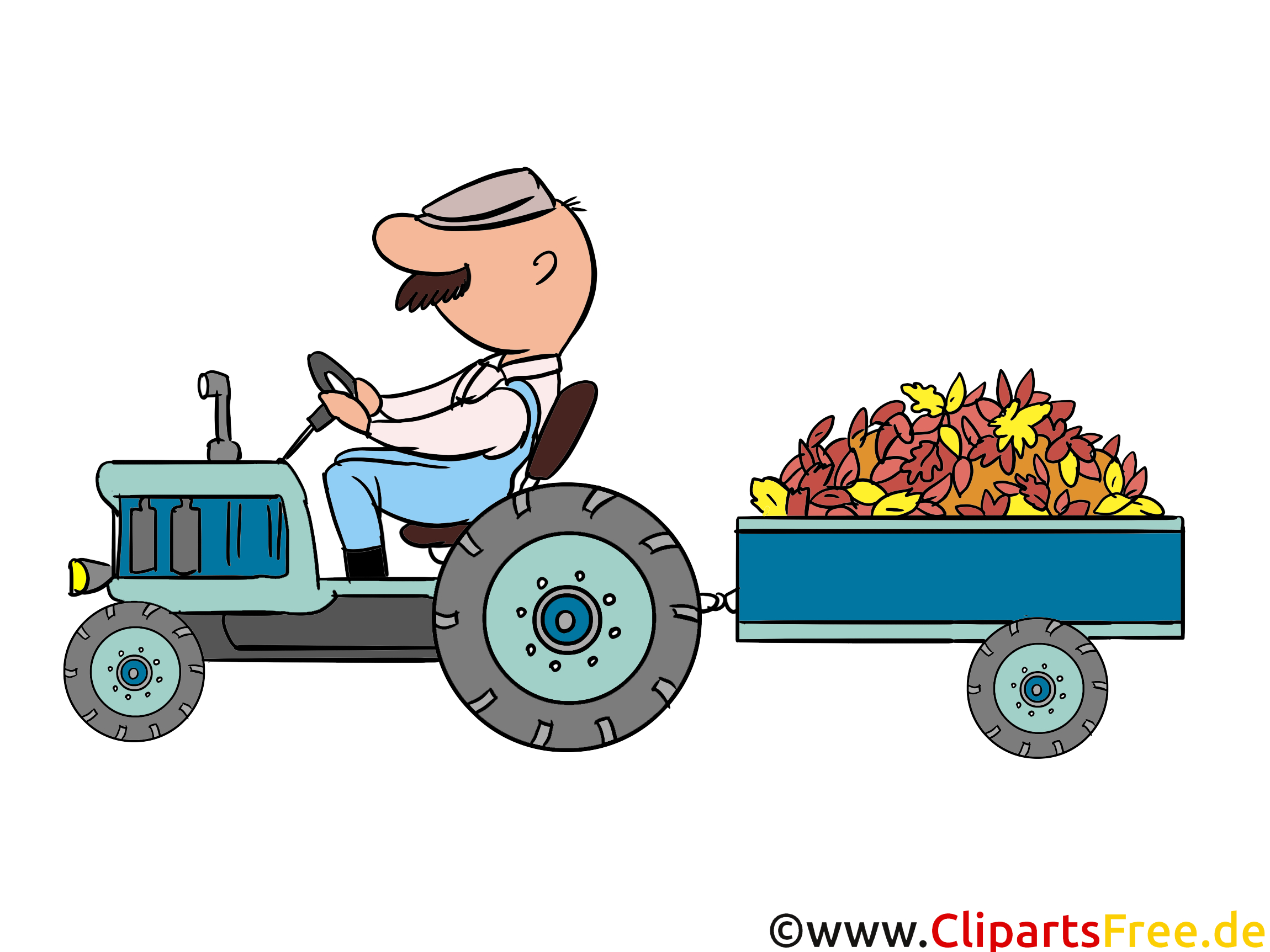 Tracteur Image - Automne Images Cliparts - Automne Dessin pour Cartoon De Tracteur