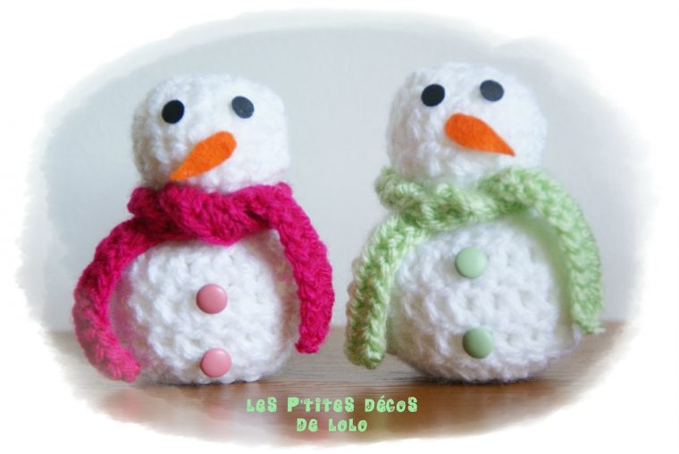 Tuto : Faire Un Bonhomme De Neige Au Crochet – Les P'Tites destiné Yeux Pour Bonhomme De Neige