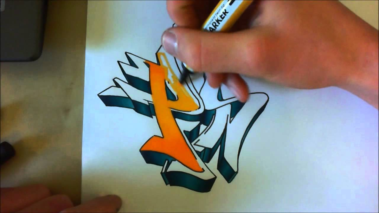 Tutorial Graffiti : Coloriage Avancé (Dégradés) Avec pour Dessin Fantastique Facule A Faire 