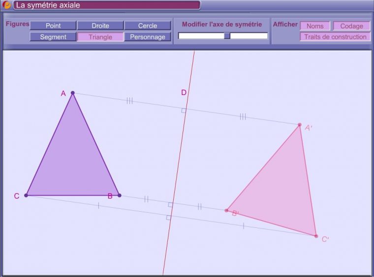 Une Application Interactive Pour Découvrir La Symétrie destiné Exercice+Axe+De+Symetrie+Axial+Et+Centrale+Propriete