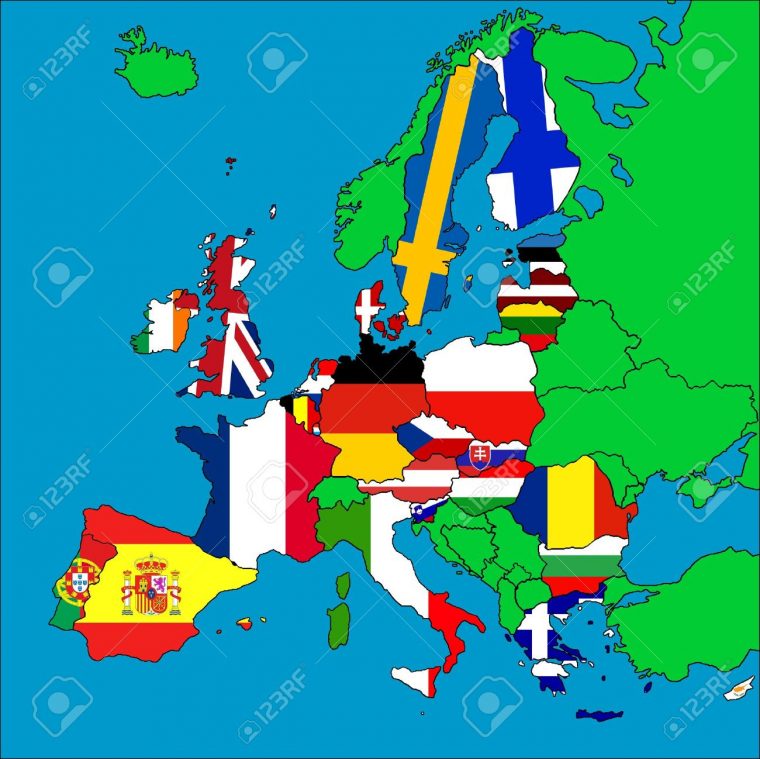 Une Carte De L'Europe Avec Tous Les Pays Membres De L'Ue tout Carte De L Europe Avec Capitale A Imprimer