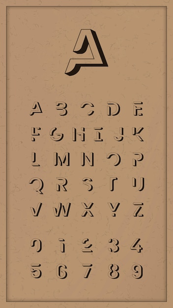 Vintage Alphabet Tendance  Vecteur Gratuite intérieur Modã¨le Calligraphie Alphabet Gratuit 
