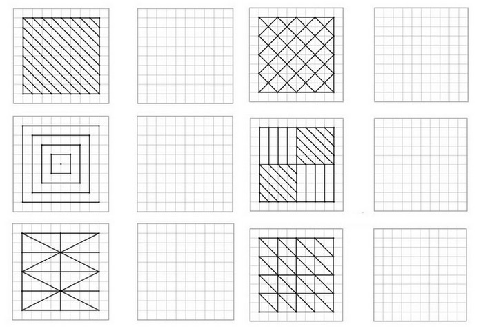 Voici Un Fichier De 30 Figures Géométriques De Difficulté concernant Reproduire Des Polygones Sur Quadrillage 