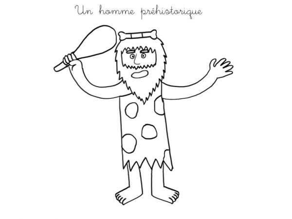 10 Chouettes Coloriages De La Préhistoire tout Image Homme Prehistorique A Imprimer 