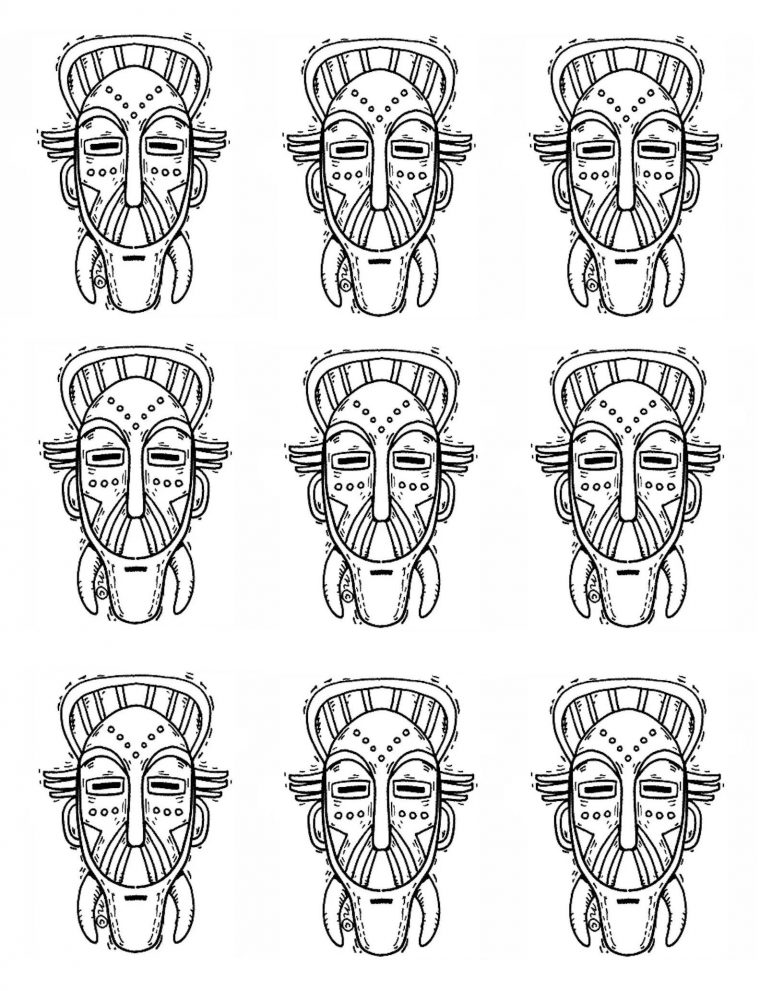 10 Conventionnellement Masque Africain Dessin Pictures encequiconcerne Coloriage Masque