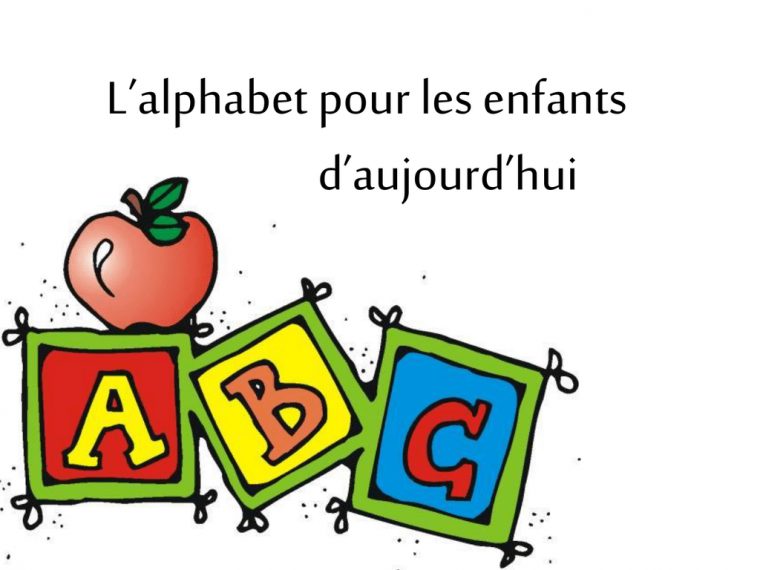 10-L`alphabet-Pour-Les-Enfants-D`aujourd`hui intérieur L Alphabet Pour Enfants