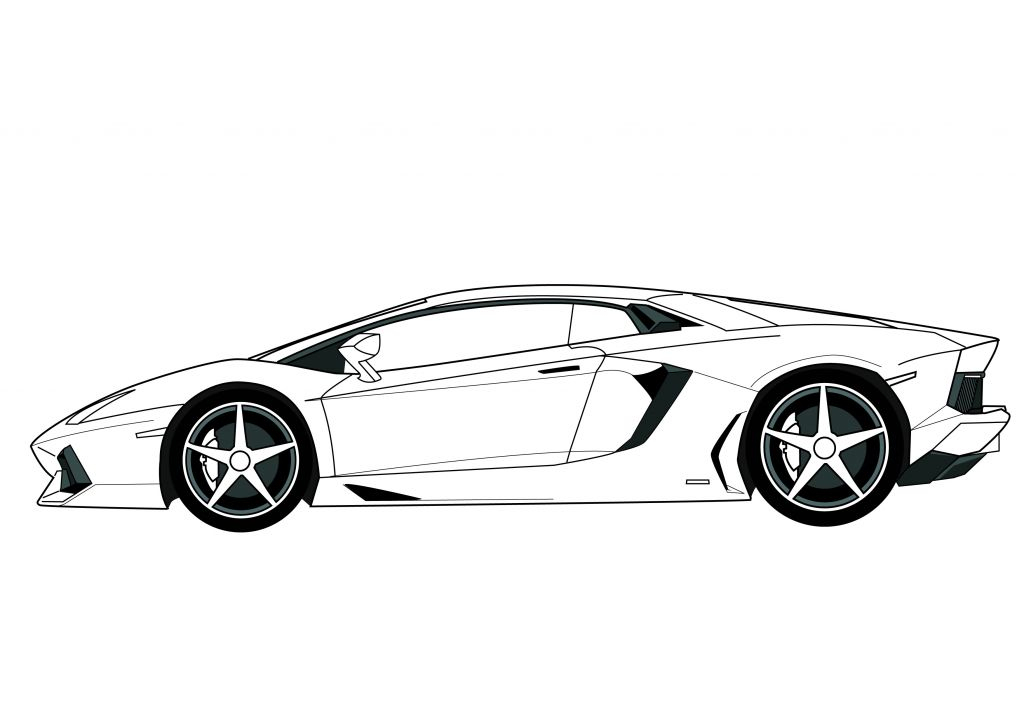 10 Magnifique Coloriage Lamborghini Pictures - Coloriage à Coloriage Voiture 