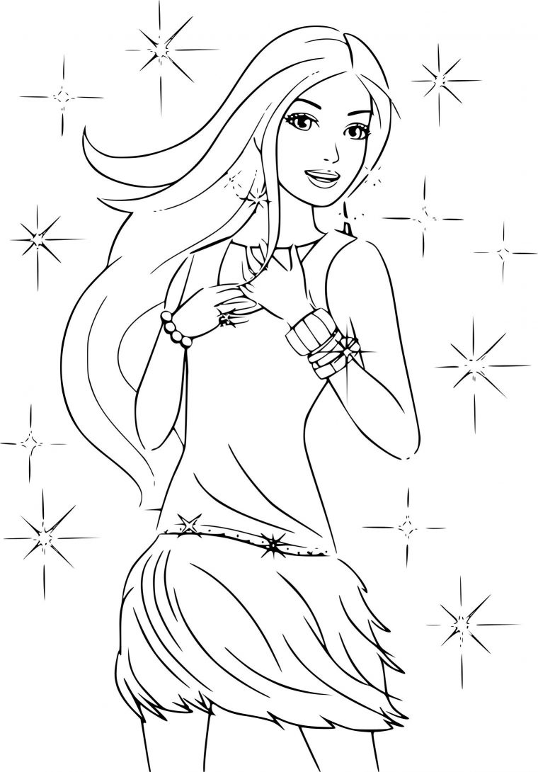 10 Nouveau De Barbie Coloriage Stock  Coloriage À pour Coloriage Barbie En Ligne