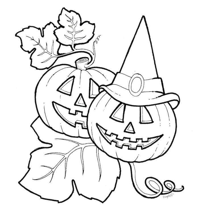 1001 + Idées  Dessin Halloween Facile - Des Créatures À serapportantà Coloriage De Halloween