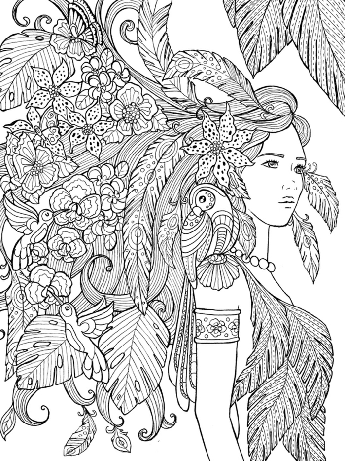 1001 + Pages De Coloriage Anti-Stress Pour Garder L&amp;#039;Esprit avec Coloriage Fille 