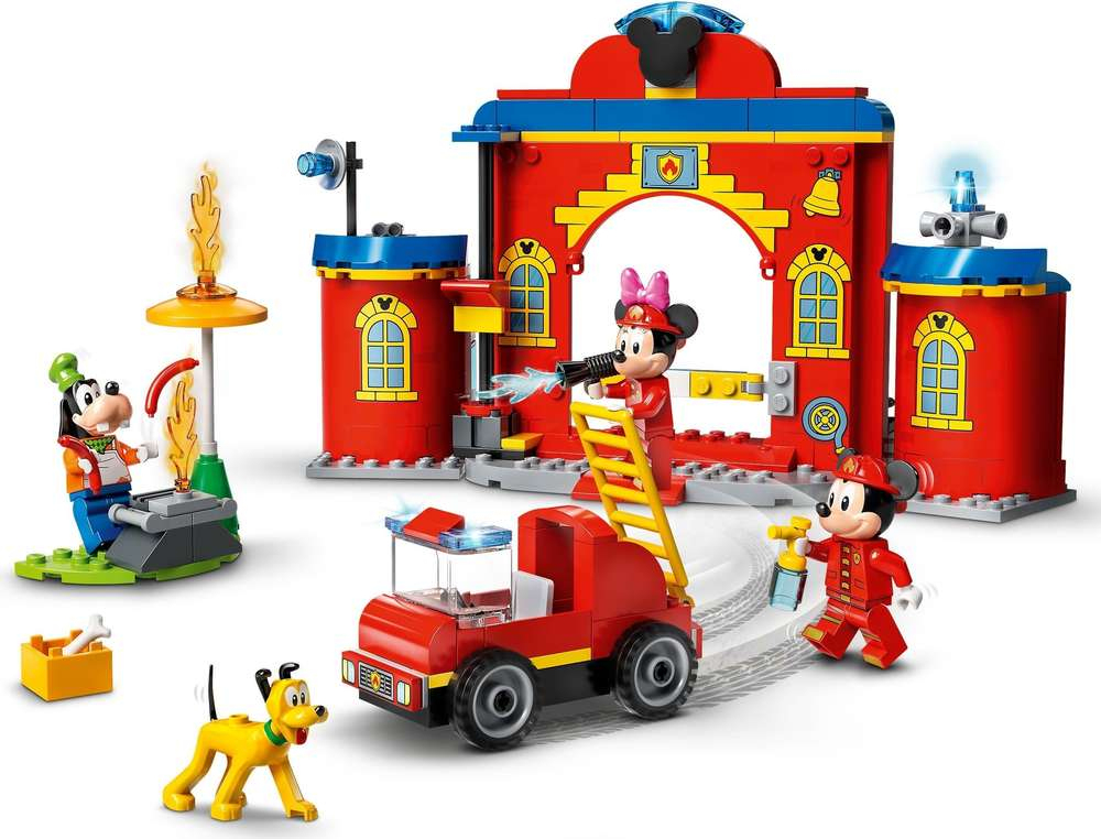 10776 La Caserne Et Le Camion De Pompiers (Juniors concernant Camion De Pompier Mickey