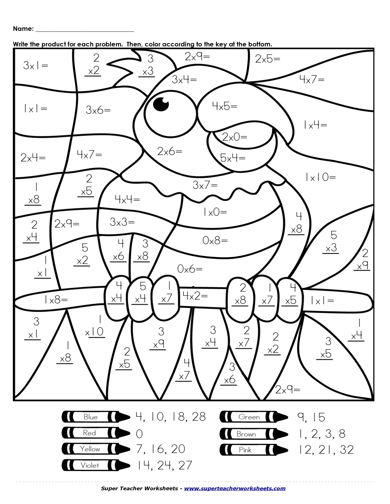 11 Attrayant Coloriage Magique Table De Multiplication tout Dessin Magique Multiplication 