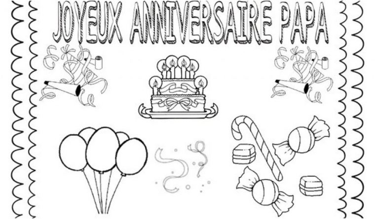 11 Brillant Coloriage Bon Anniversaire Papa Images – Coloriage dedans Coloriage Joyeux Anniversaire Papa