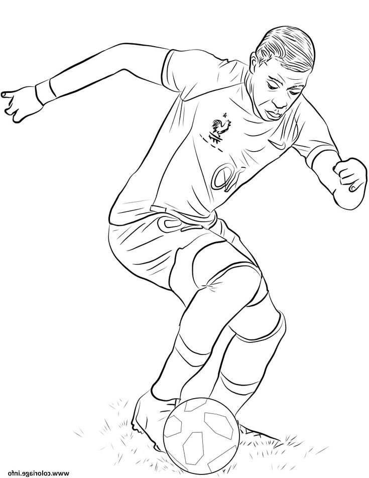 11 Magnifique Coloriage Mbappé Pics  Coloriage Foot avec Coloriage Foot Gratuit