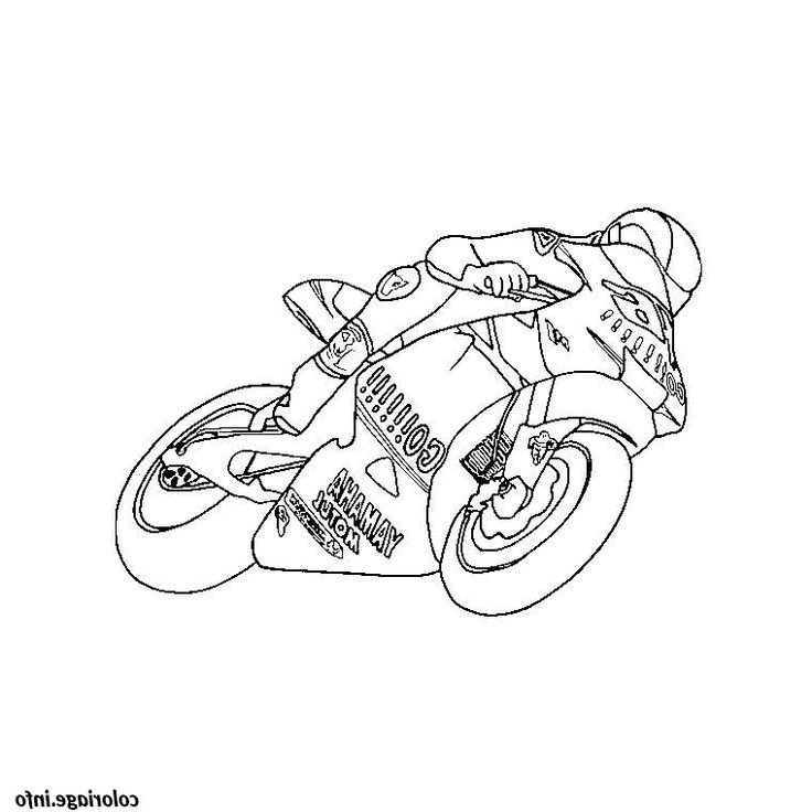 11 Réaliste Coloriage Moto De Course Stock  Coloriage intérieur Dessin Moto Enfant