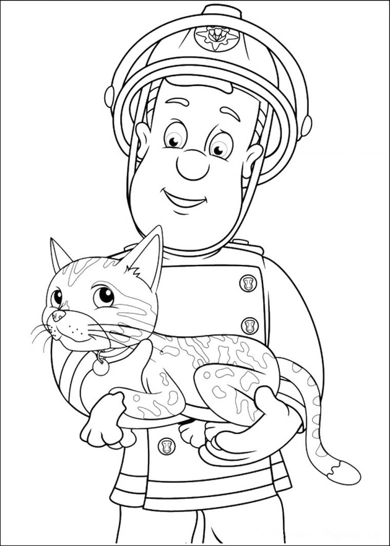 110 Dessins De Coloriage Sam Le Pompier À Imprimer à Coloriage Sam Le Pompier À Imprimer Gratuit