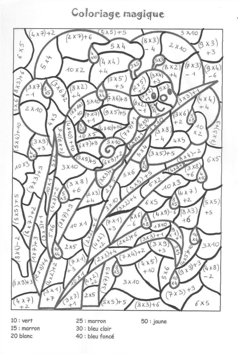 12 Avancé Coloriage Multiplication Gallery – Coloriage pour Dessin Magique Multiplication